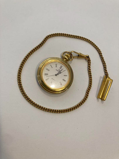 Junghans Quartz Pocket Watch 40mm Antique Sakuichi with Hack, Used