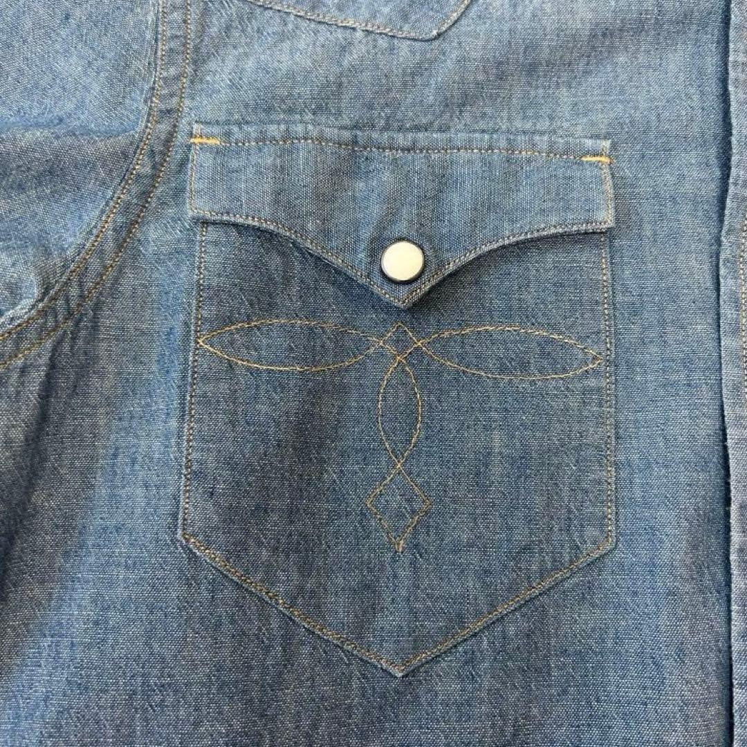 RRL Double R L Chambray Shirt Size 2 Women Limited Edition Rare American Fashion