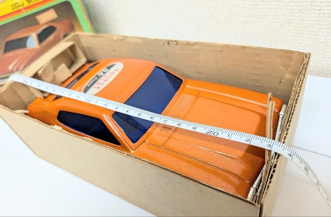 NAKADA Ford Maverick Tin Toy 0.6mm Iron Plate Vintage Miniature Cars Box Used