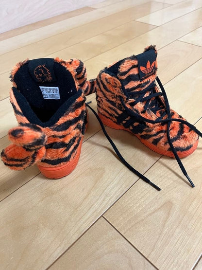 adidas Jeremy Scott Tiger High-Top Sneakers, Kids Size US 7K Made in Indonesia