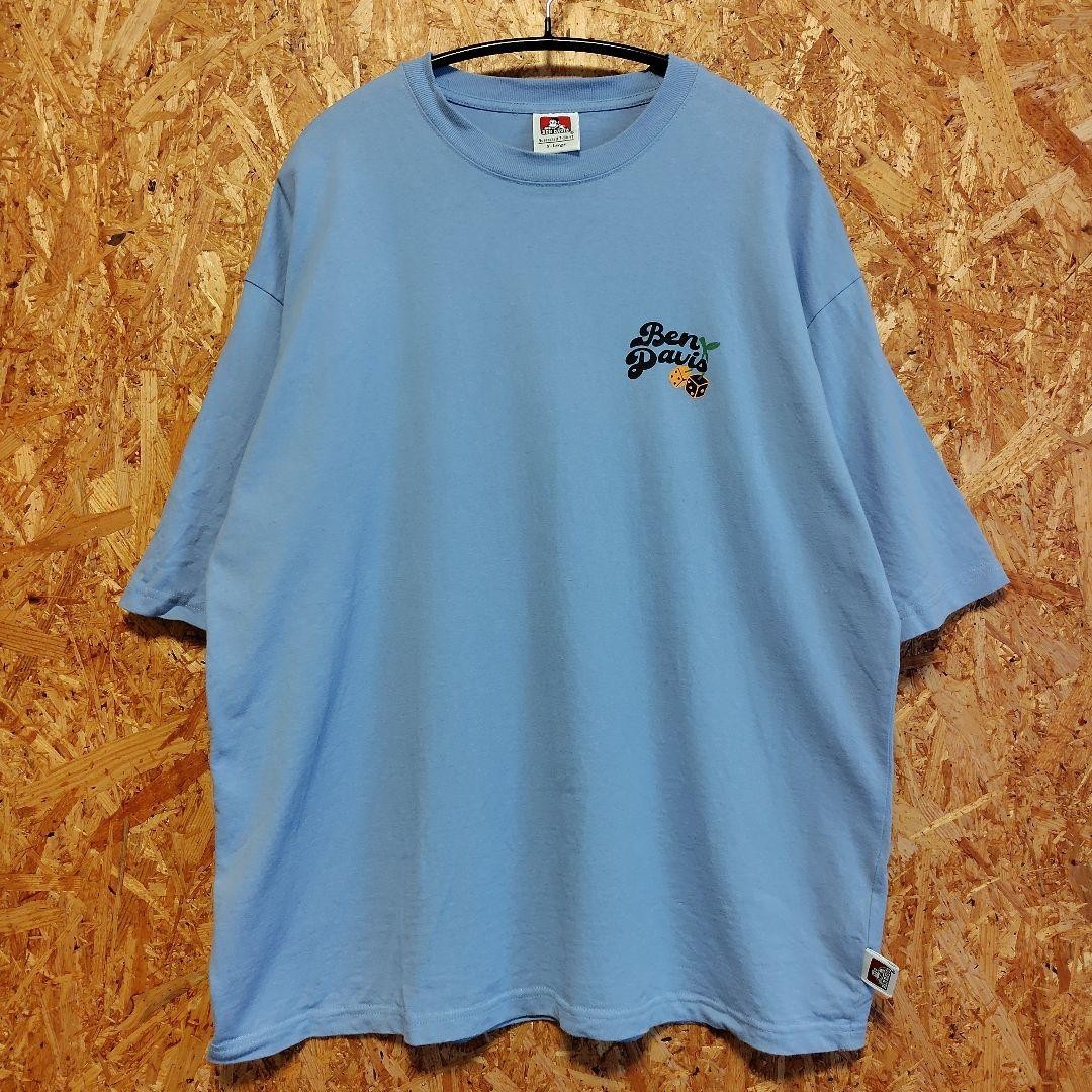 Ben Davis Embroidery 8 Ball Dice Cherry T-Shirt XL Blue Grey Japan