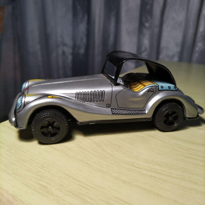 Tinplate classic car like Morgan, made in Japan, about 40 years ago, Showa
