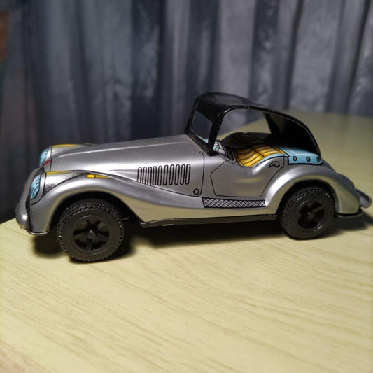 Tinplate classic car like Morgan, made in Japan, about 40 years ago, Showa