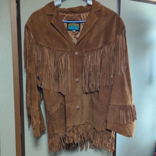 PIONEER WEAR Suede Fringe Jacket size L