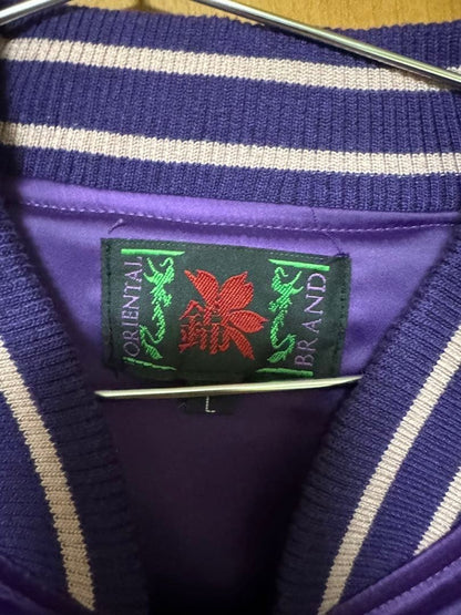 Rare Evangelion NERV Satin Skajan Jacket L with Dragon Embroidery