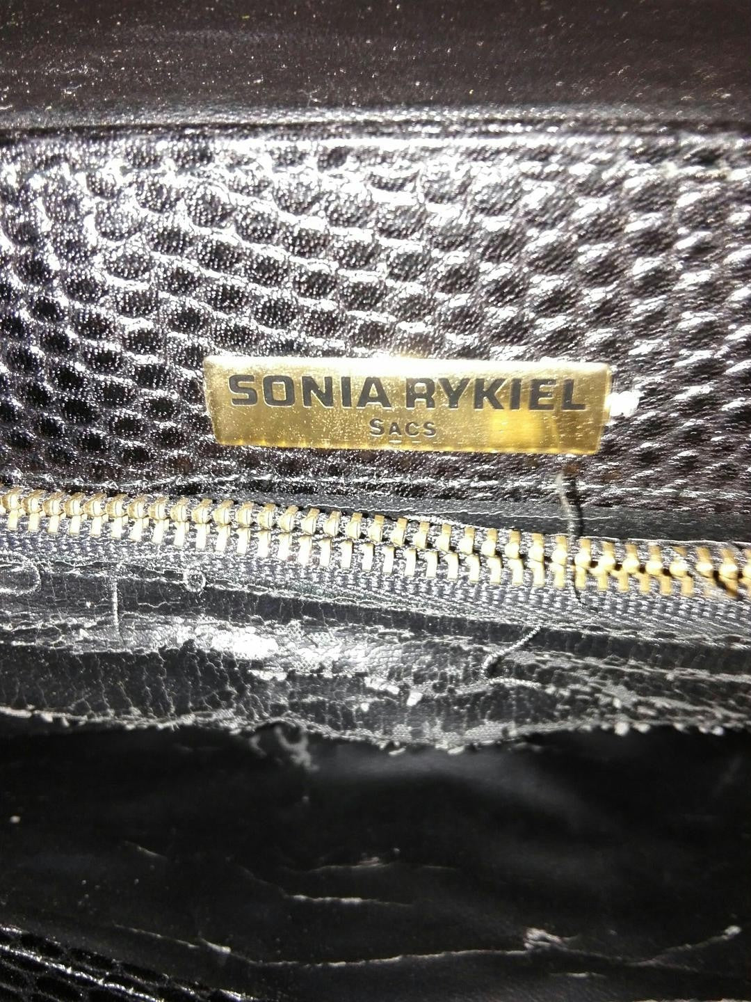 SONIA RYKIEL Shoulder Bag Leather Black