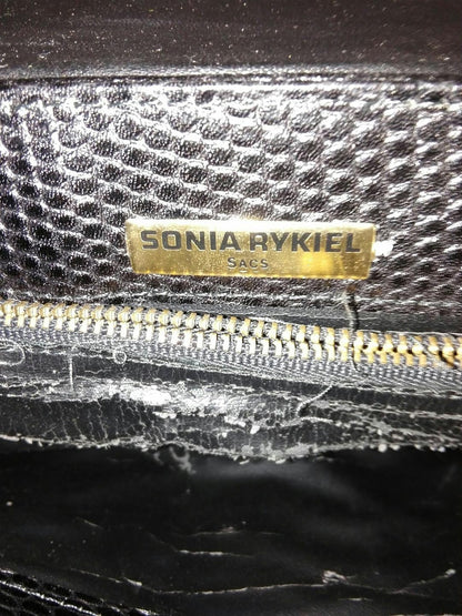 SONIA RYKIEL Shoulder Bag Leather Black