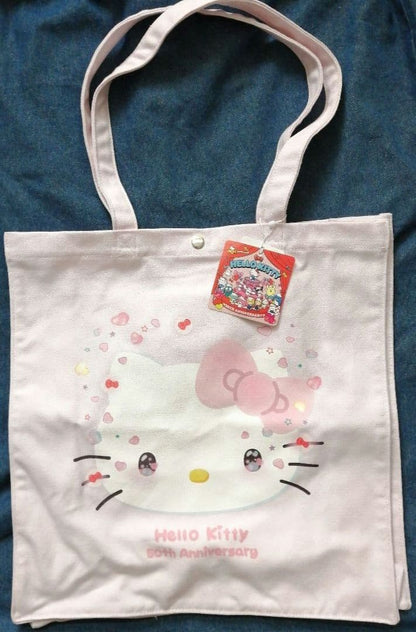 Sanrio Hello Kitty 50th Anniversary Glitter Tote Bag Pink