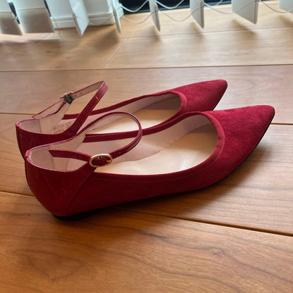 Rare Repetto Clemence Red Patent Leather Ballet Flats Size 38