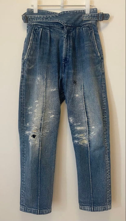 kapital Men's pants denim Jeans Damage processing adjuster belt authentic