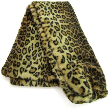 SPORT MAX Fur Muffler Stole Leopard Made in Italy Max Mara Women's Brown