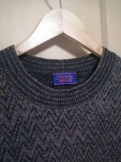 Missoni Mohair Knit Sweater Allover Pattern Vintage Made in Italy