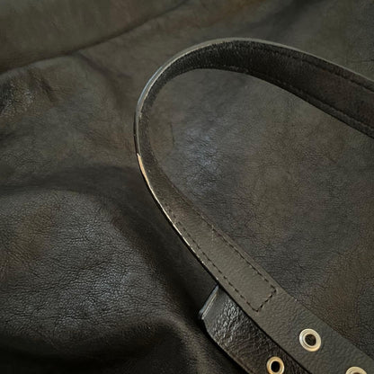 Lacoste Women Black Leather Tote Bag Shoulder Limited Edition Rare french Fashio
