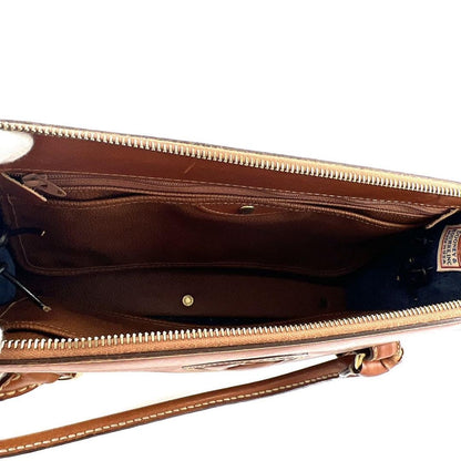 "Dooney & Bourke Leather Tote Bag YJ202 8.7x12.6x3.9 Inch" /Used++