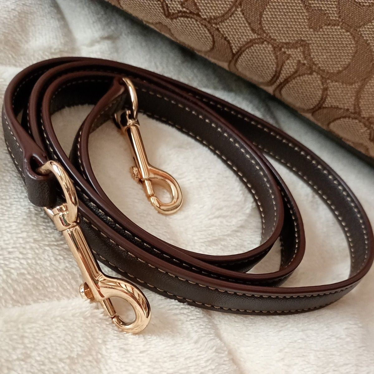 COACH Shoulder Bag Signature Tote Bag 2way Canvas Pochette Handbag