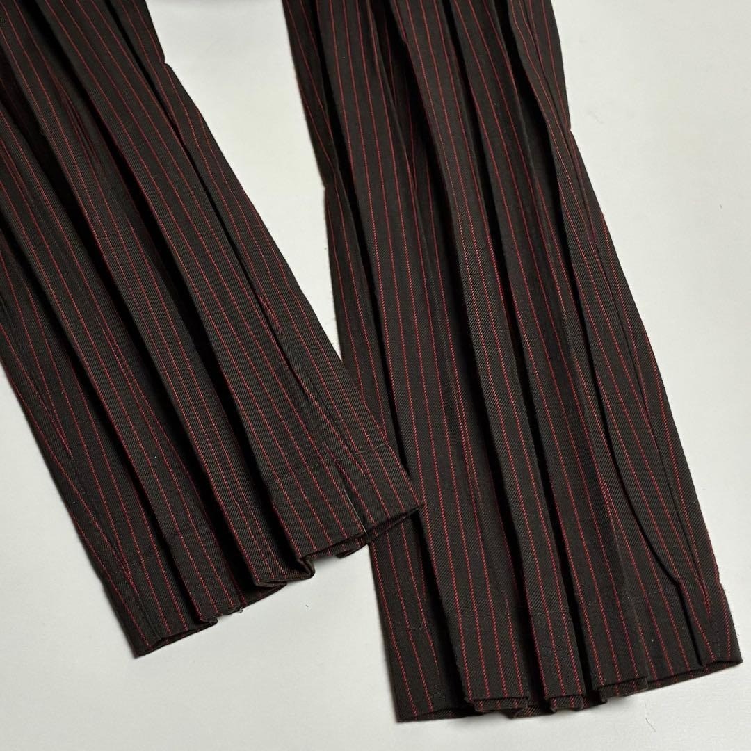 Issey Miyake 90s Archive Pleated Suit Set Brown Red Wool Japan Rare