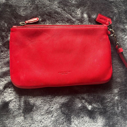 COACH Rexy dinosaur wristlet pouch red 18a