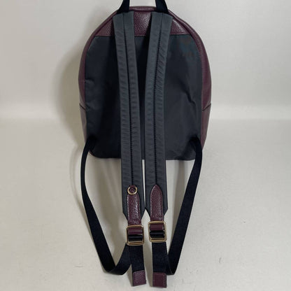 Coach Leather Backpack Purple Authentic Women's Rucksack Bag