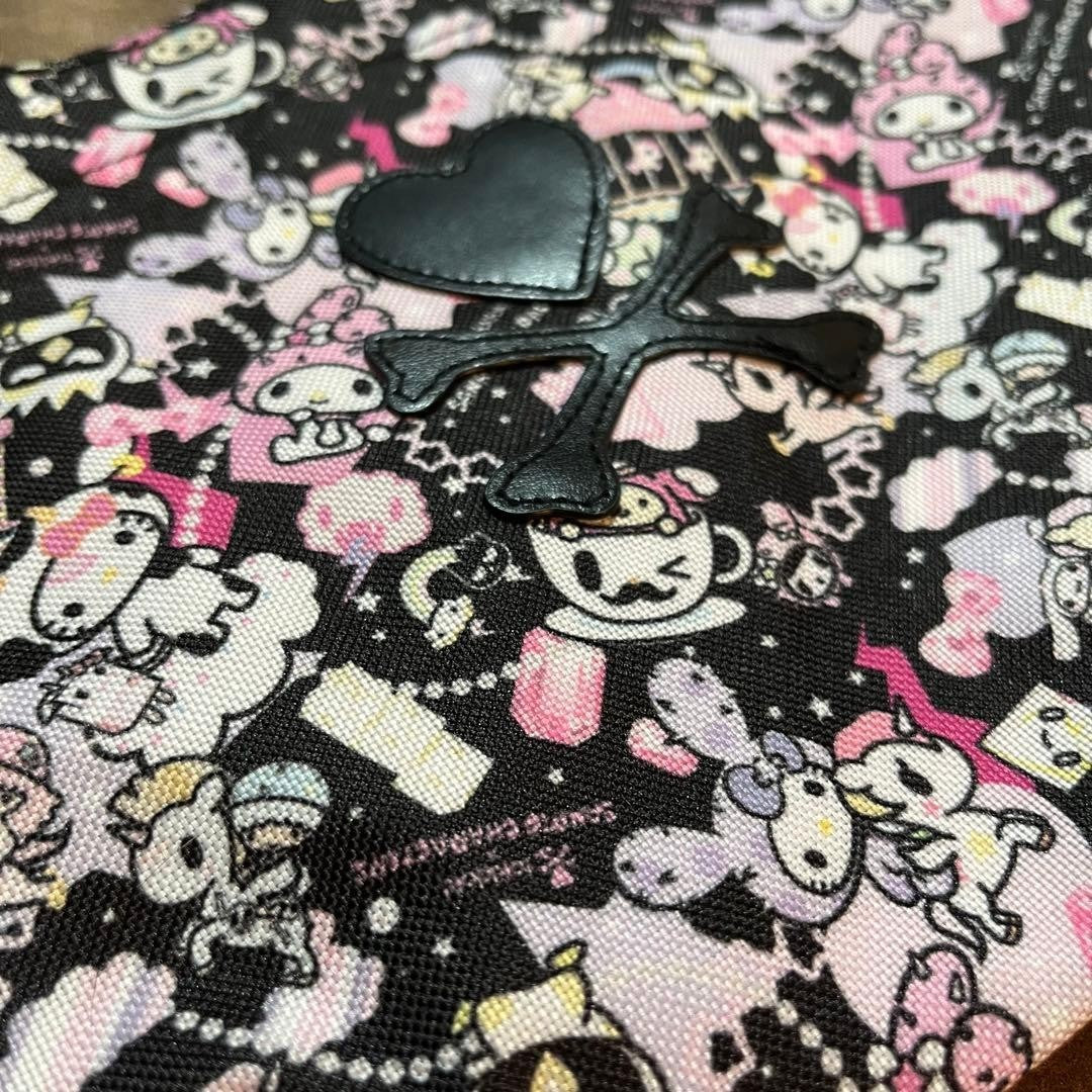 Sanrio Tokidoki Mini Bag Handbag Black Allover Character Pattern Compact Cute