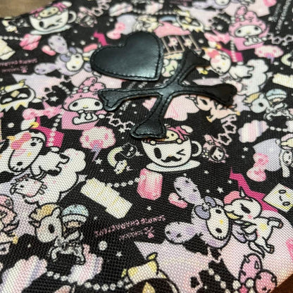 Sanrio Tokidoki Mini Bag Handbag Black Allover Character Pattern Compact Cute