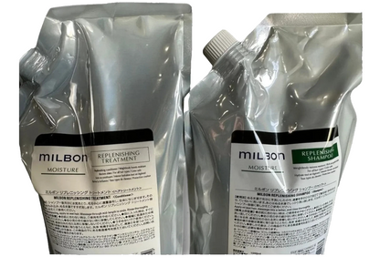 Global Milbon Replenishing Shampoo 1000ml + Treatment 1000g Refill Set Pack