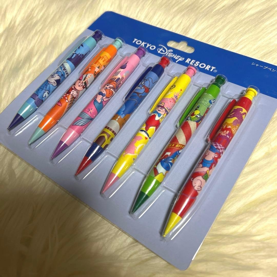 Disney Hard To Find Tokyo Disney Resort Mechanical Pencil Set Of 7 Retro
