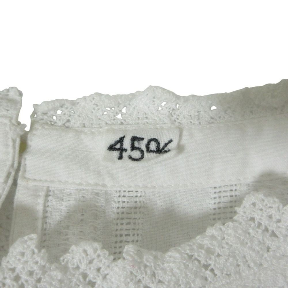 45R Indian Karami Lace Dress Long Sleeve Long One Piece 7045092 White Women USED