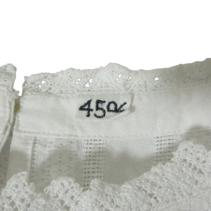 45R Indian Karami Lace Dress Long Sleeve Long One Piece 7045092 White Women USED