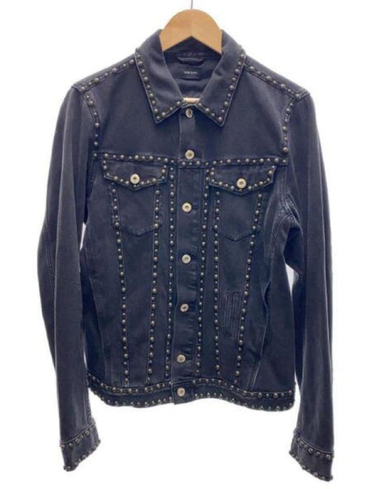 Diesel Men M Studded Denim Jacket 00S Vintage Luxury Casual Italian Fashion Used
