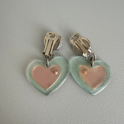 Miu Miu Heart Earrings Designer Limited Edition Luxury Rare Model Women VHTF Pre