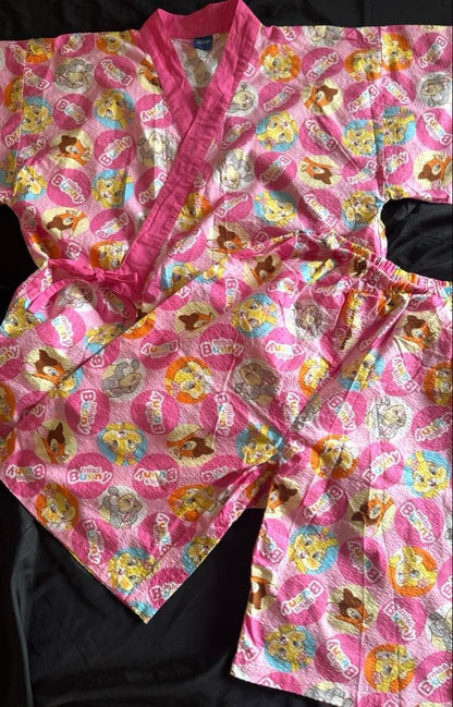 Disney Miss Bunny Yukata Free Size Kimono Good Condition from Japan Rare Cute