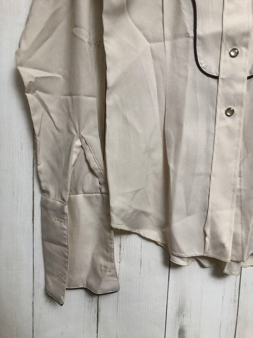 Vintage 70s H BAR C Western Shirt Long Sleeve USA Made Size 32