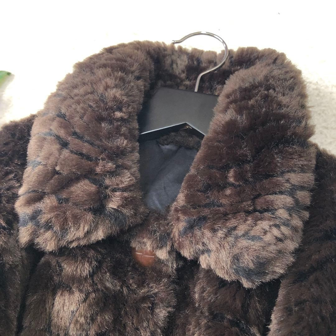 Max Mara reversible Fur Jacket Coat Blouson Women Size 44 Brown Black