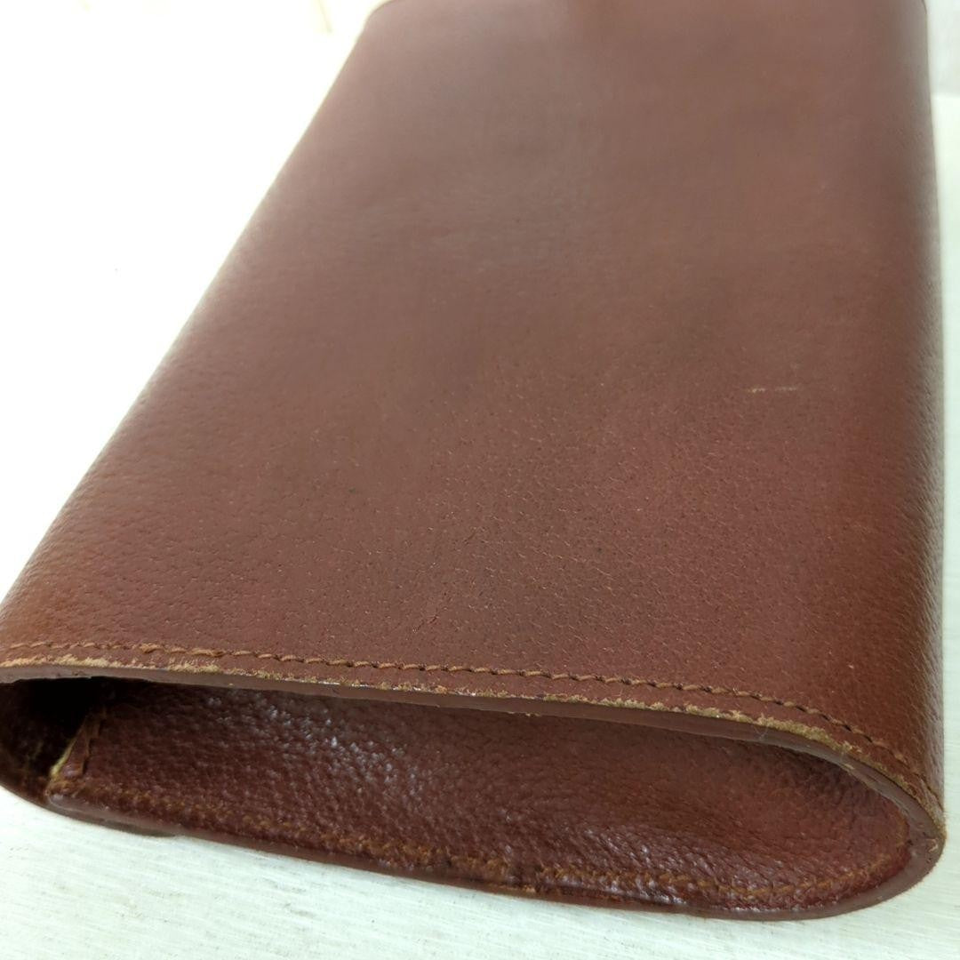 Ralph Lauren Leather Clutch Bag Red Brown Women Limited Edition Rare Model VHTF