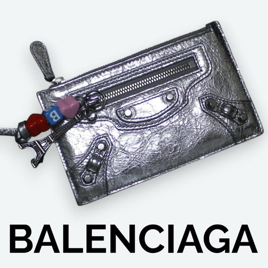 BALENCIAGA Le City Long Coin and Card Holder Pink Leather Japan Exclusive Rare