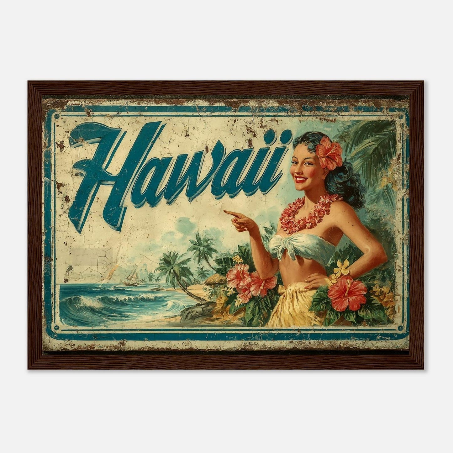 Island Smile 1950s Hawaiian Art Interior Limited Edition