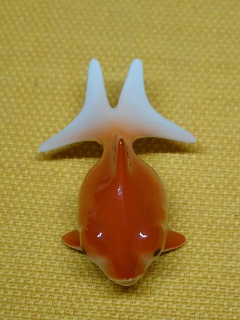 Vintage Goldfish Ceramic Pink/White Fish Crafts Freestanding Planter Japan