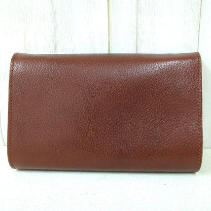 Ralph Lauren Leather Clutch Bag Red Brown Women Limited Edition Rare Model VHTF