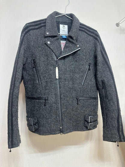 adidas Neighborhood Harris Tweed collaboration Men Double Rider Jacket Rare JPN