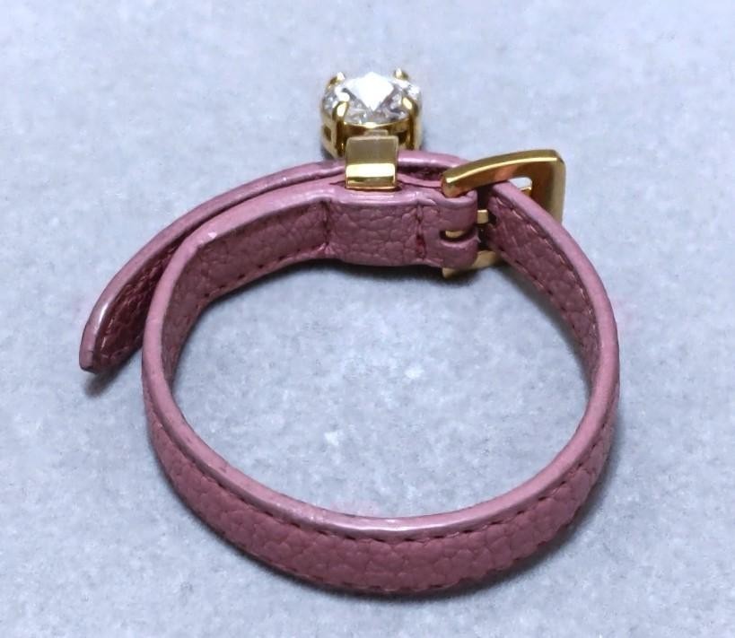 MIU MIU Large Stone Leather Bracelet 41090