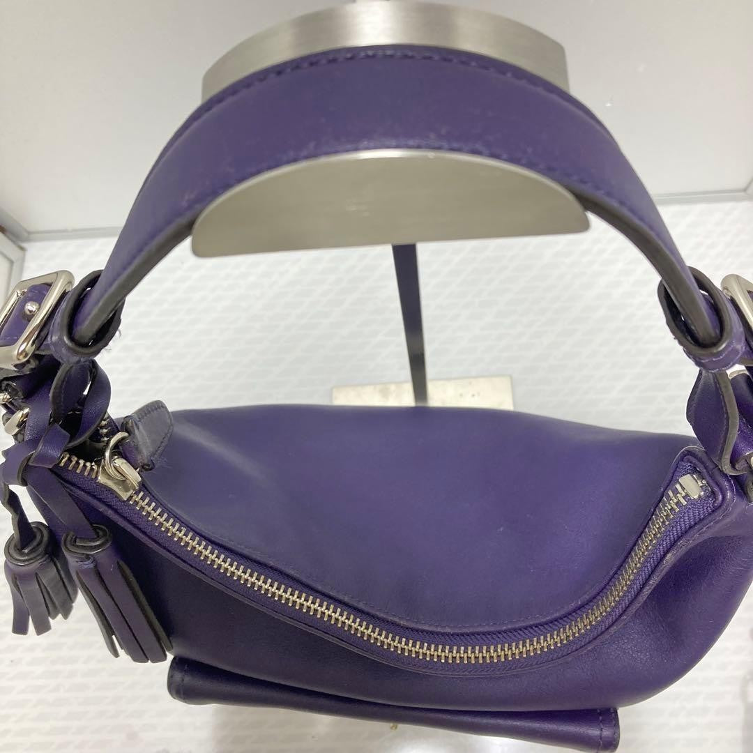 COACH Purple Leather Hobo Bag Legacy Courtenay Y2K Vintage Rare