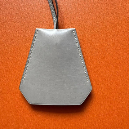 HERMÈS Margiela Era Leather Key Clochette Gray Rare Used
