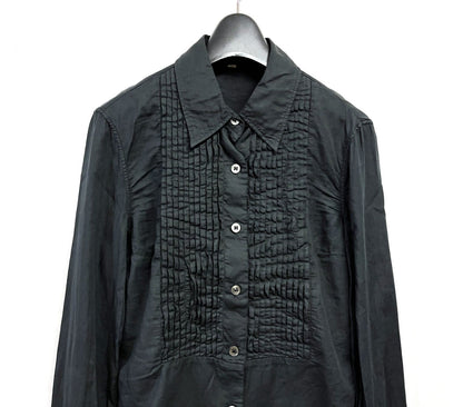 Ann Demeulemeester Frill Long Sleeve Blouse Black Size 36 Deadstock From Japan