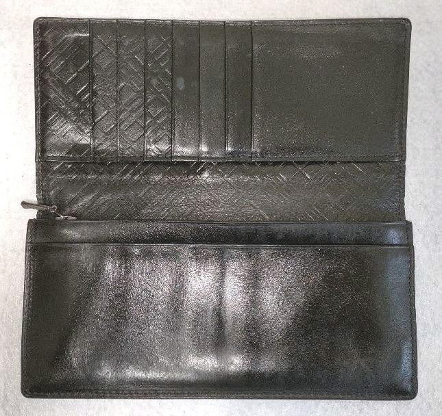 Burberry ◆Black◆Nova check◆Long wallet Authentic
