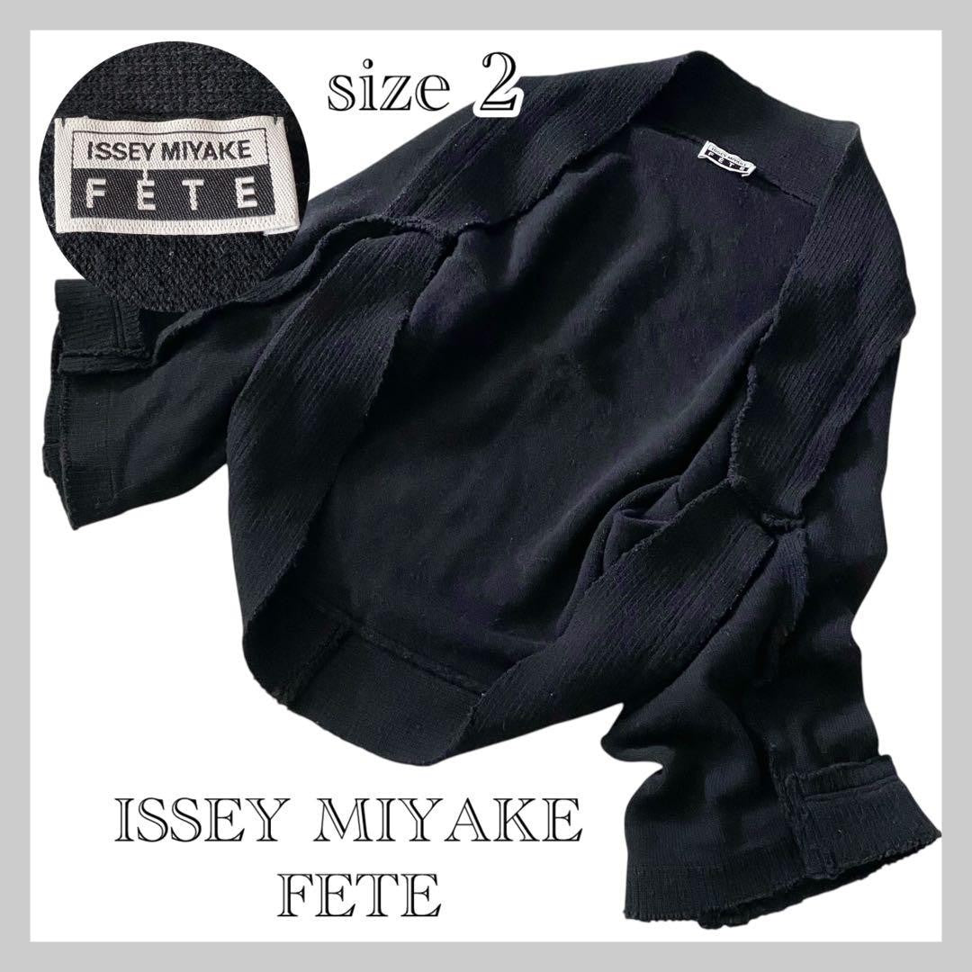USED RARE ISSEY MIYAKE FETE WIDE-SLEEVE CARDIGAN BOLERO GOOD
