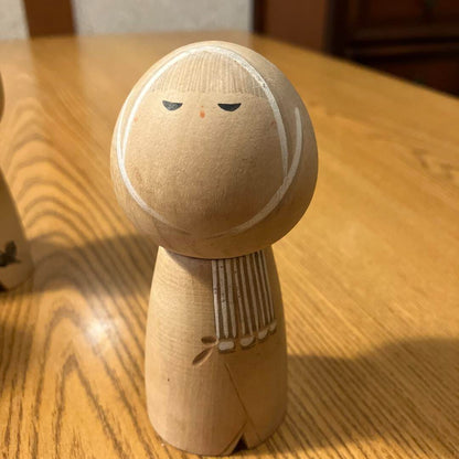 Mini Kokeshi Doll Issetsu 4 Pieces Approx. Height 10.5cm Vintage Rare Old Retro