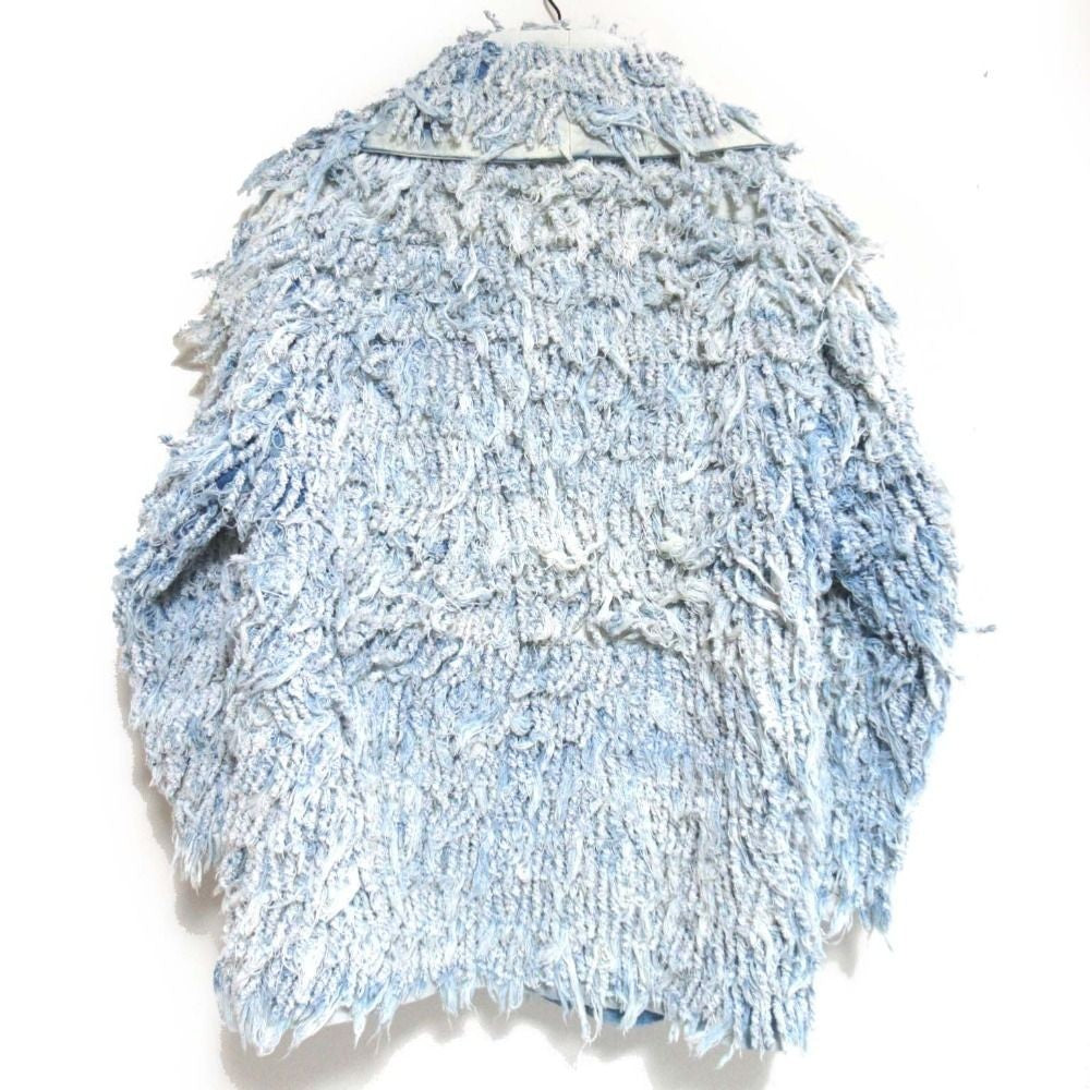 ALANUI 2010s VTG 1B Fringe Denim Jacket Light Blue S/M LWEA011R20103066