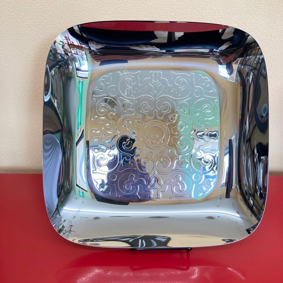 Alessi Dressed Square Tray Marcel Wanders 2011 Stainless Steel w/Box