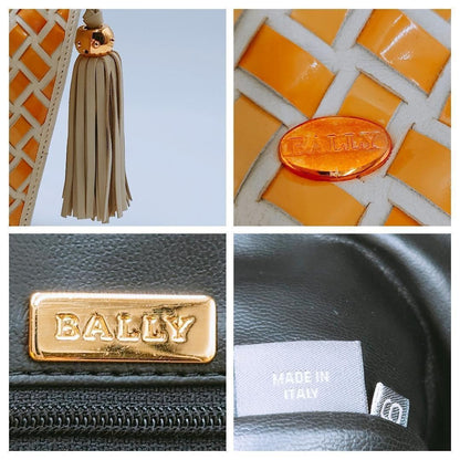 Bally Bag Authentic Intrecciato Tassel Handbag Used From Japan