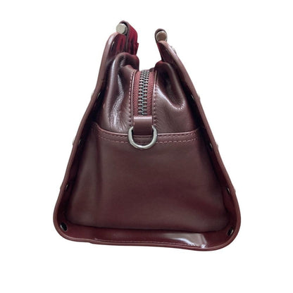 DIESEL Leather 2-Way Boston Bag/Handbag/Shoulder Bag in Bordeaux Women USED